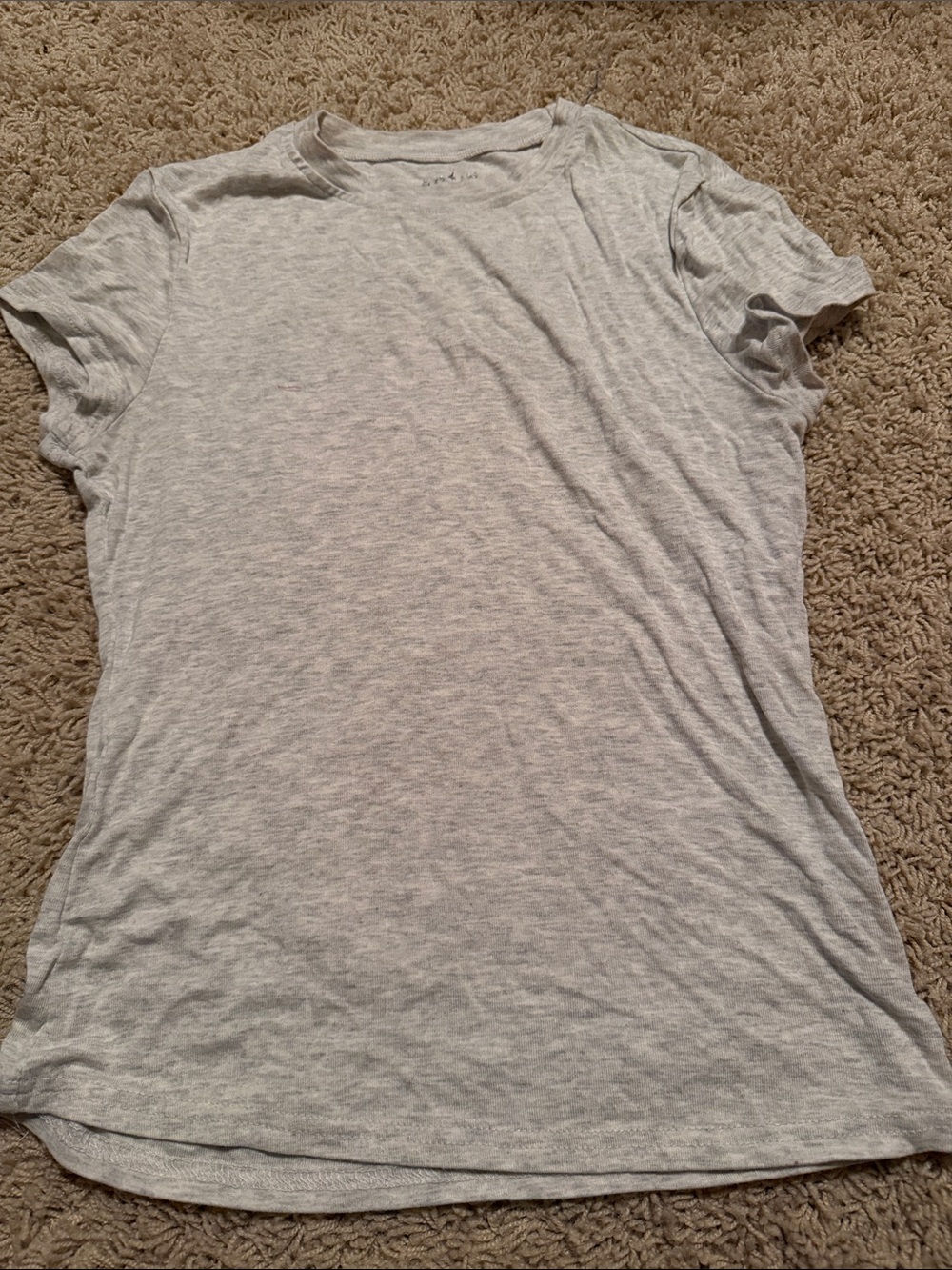 SHEIN Heather Light Gray Short Sleeve Crewneck Tee